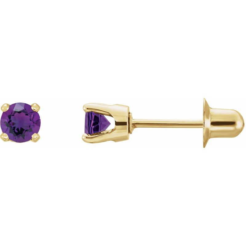 Round 4-Prong Stud Earrings No. 3