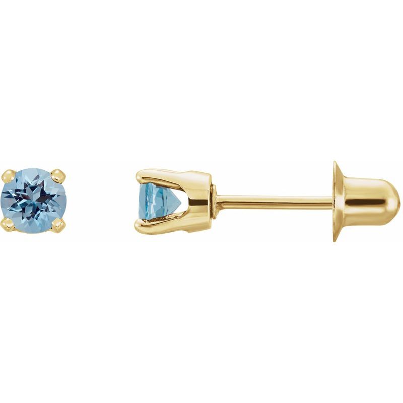 Round 4-Prong Stud Earrings No. 3