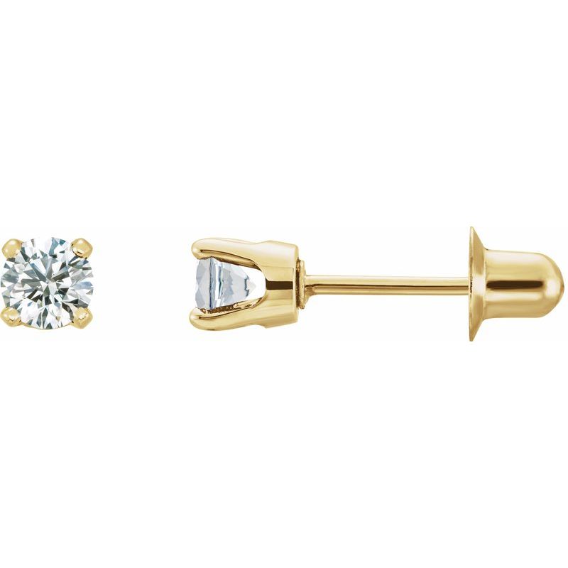 Round 4-Prong Stud Earrings No. 3