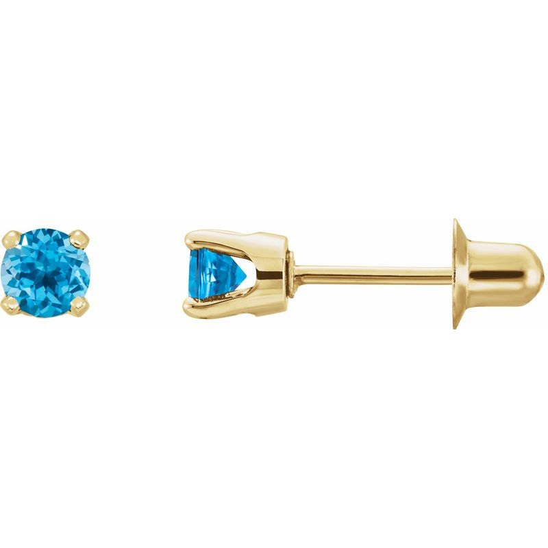 Round 4-Prong Stud Earrings No. 3