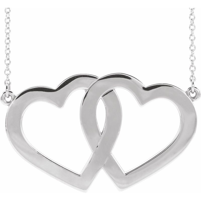 Engravable Family Interlocking Heart Necklace