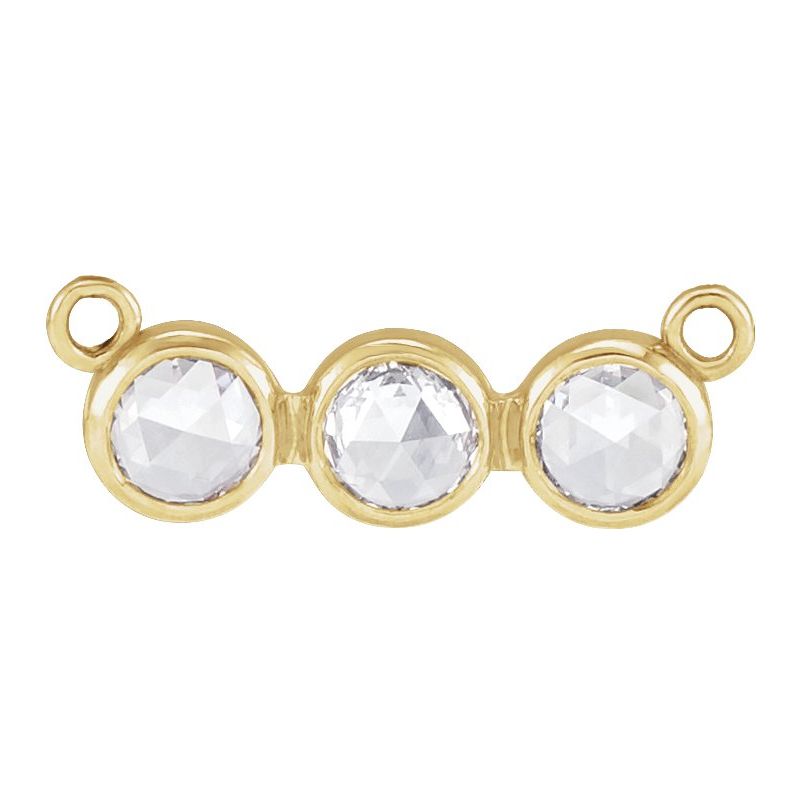 Rose-Cut Three-Stone Necklace or Center