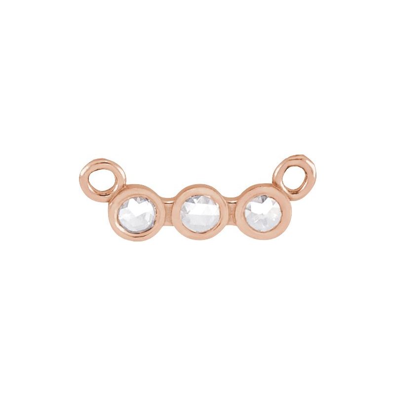 Rose-Cut Three-Stone Necklace or Center