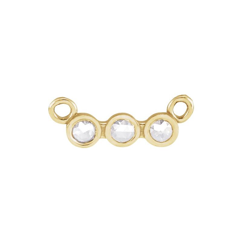 Rose-Cut Three-Stone Necklace or Center