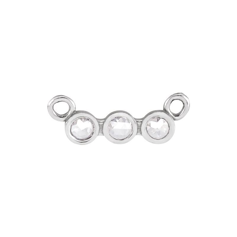 Rose-Cut Three-Stone Necklace or Center