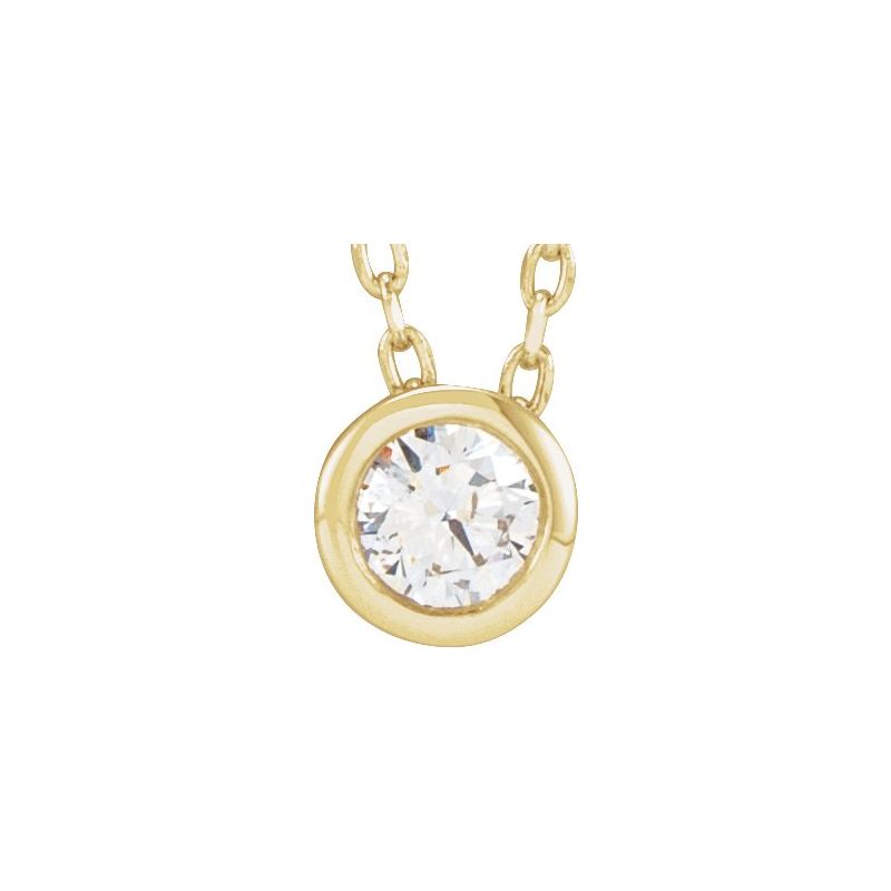 Solitaire Bezel-Set Necklace