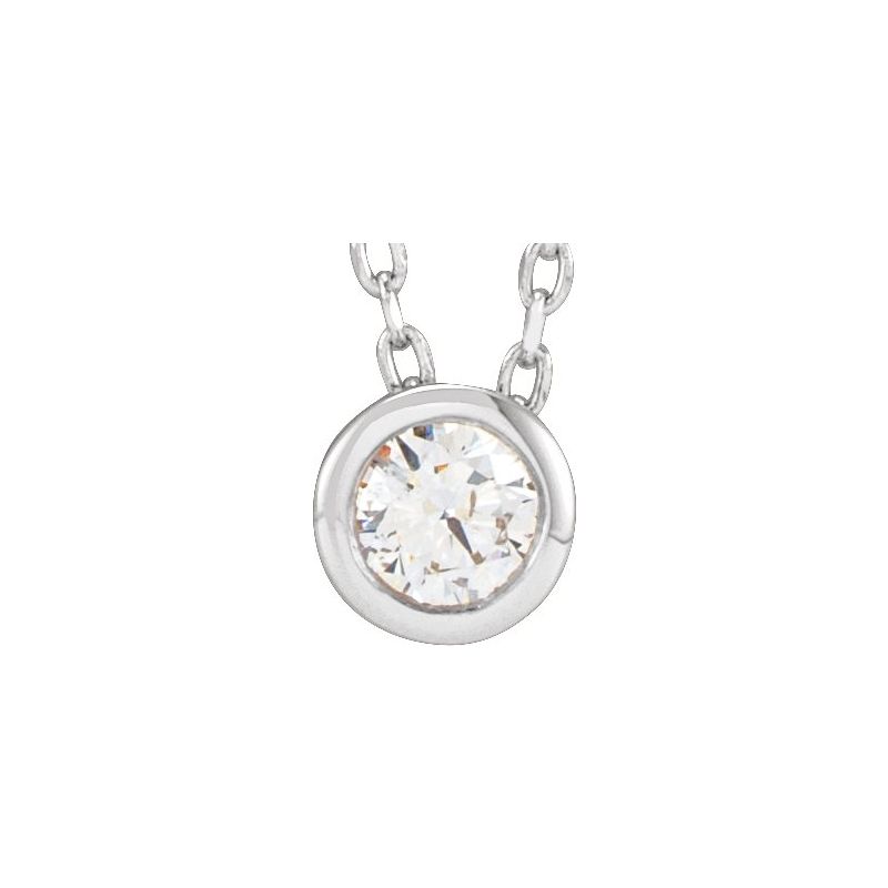 Solitaire Bezel-Set Necklace