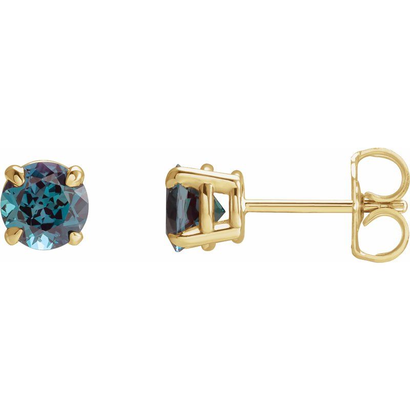 Round 4-Prong Claw Stud Earrings