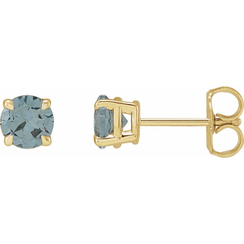 Round 4-Prong Claw Stud Earrings
