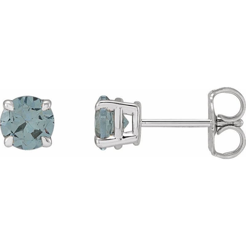 Round 4-Prong Claw Stud Earrings