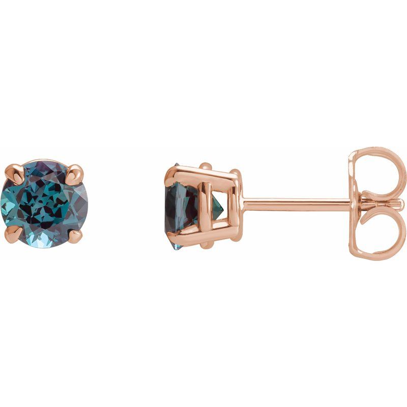 Round 4-Prong Claw Stud Earrings