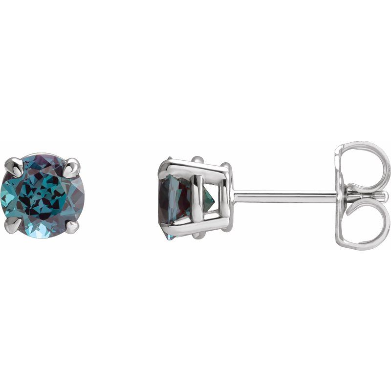 Round 4-Prong Claw Stud Earrings