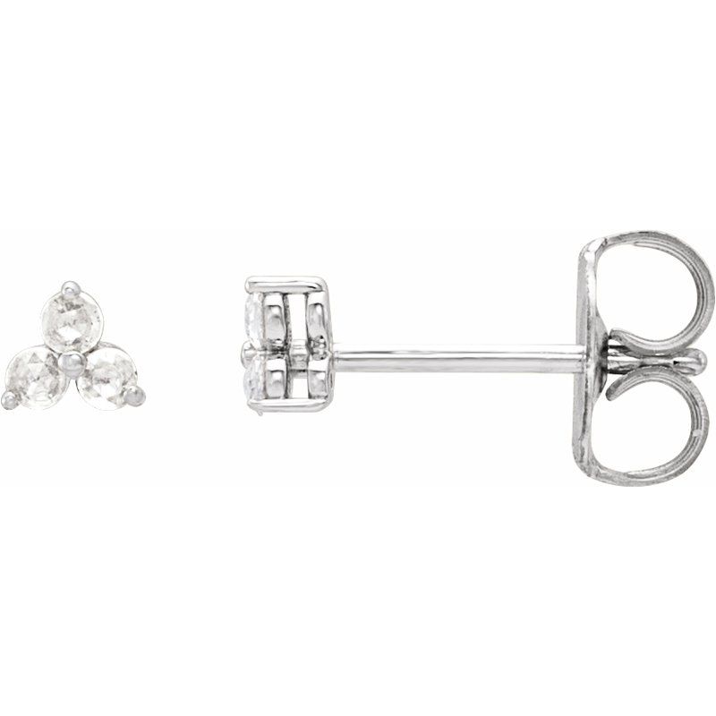 Round Three-Stone Earrings