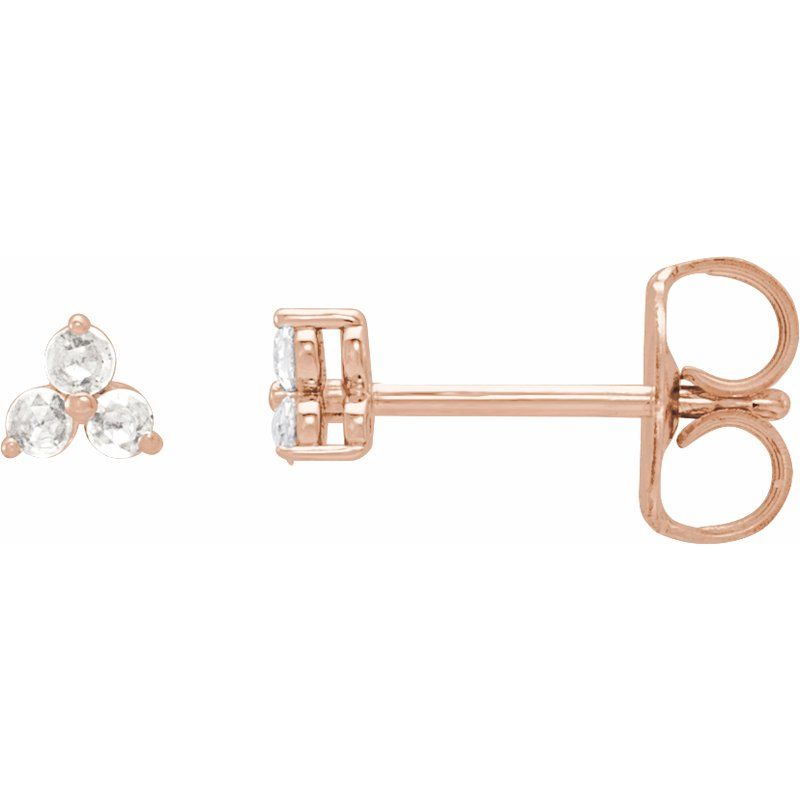 Round Three-Stone Earrings