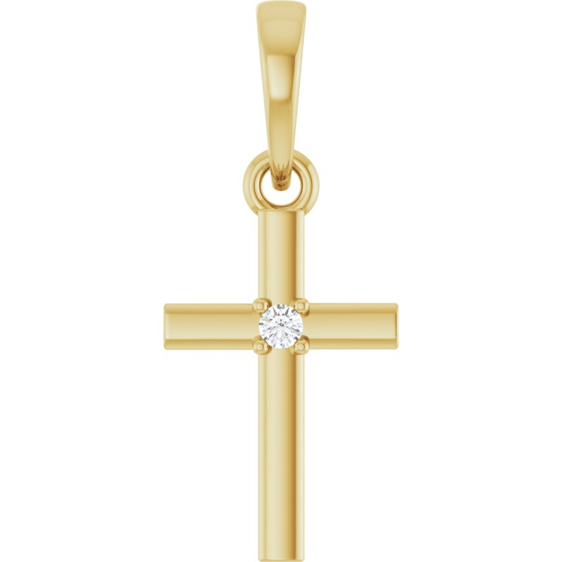 Cross Necklace or Pendant — Natural Diamond No. 2