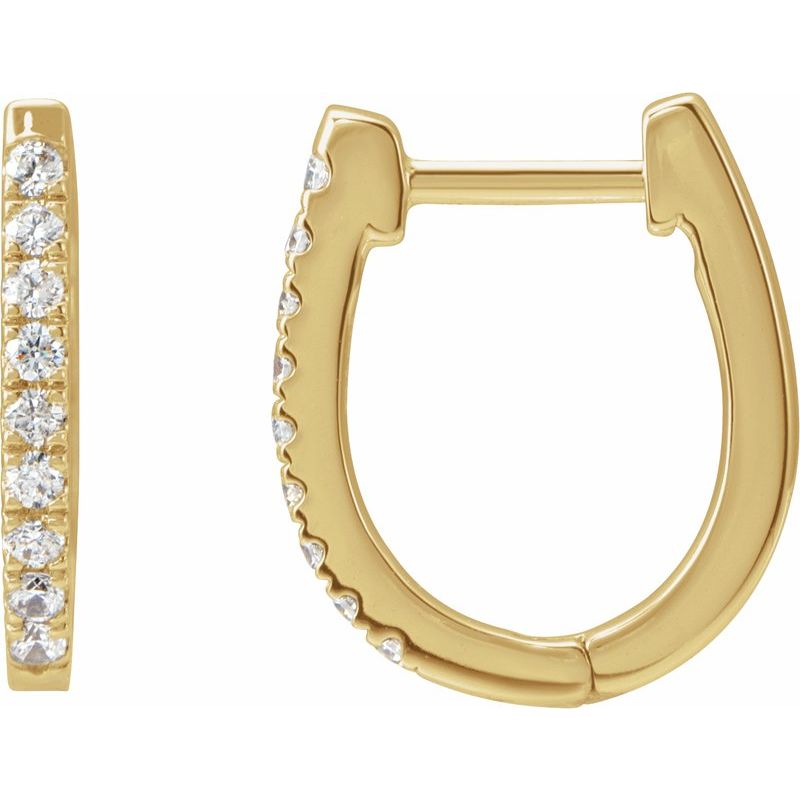 Accented U-Hoop Earrings
