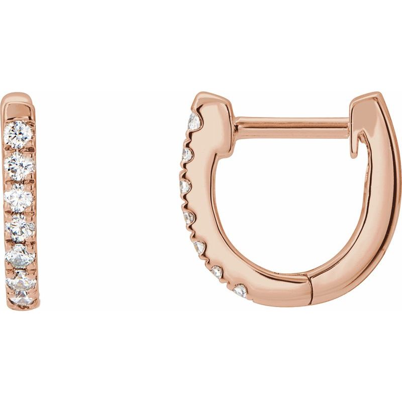 Accented U-Hoop Earrings