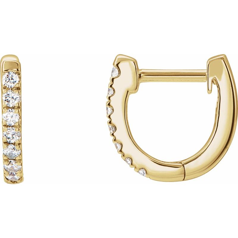 Accented U-Hoop Earrings