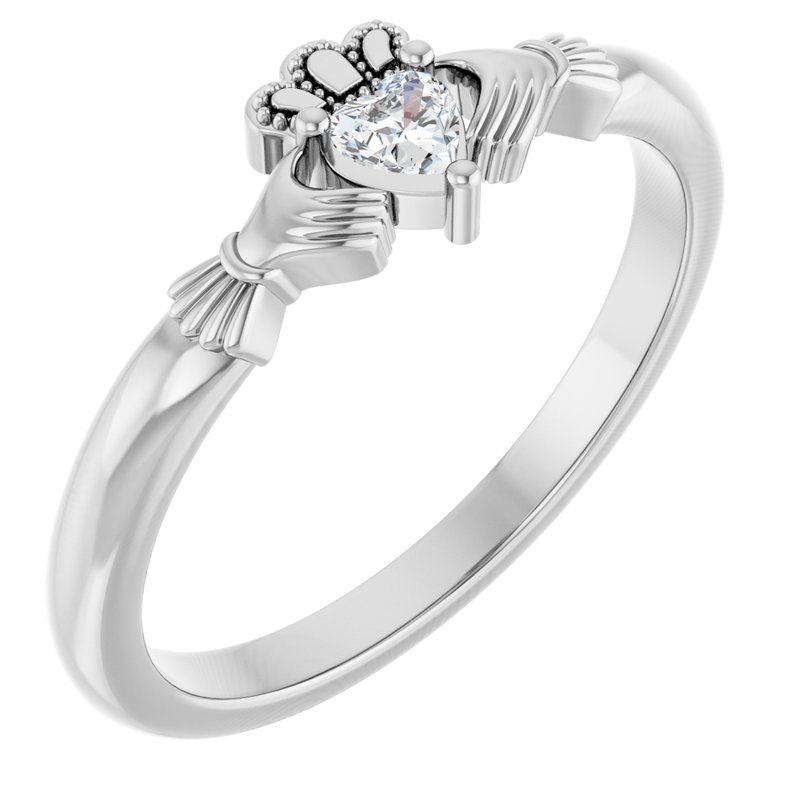 Accented Claddagh Ring