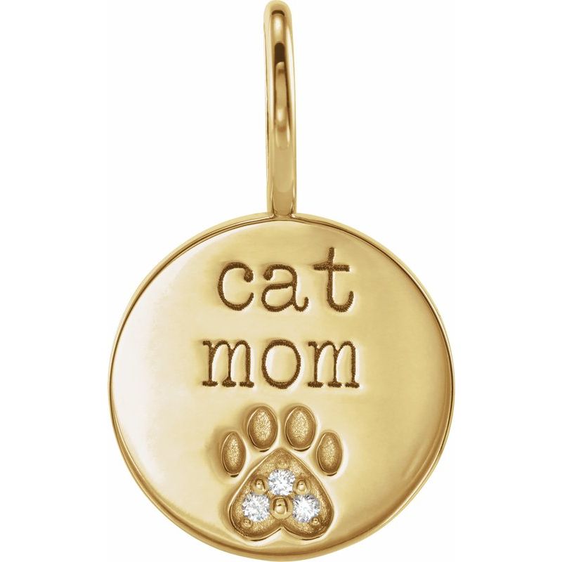 Engraved Paw Print Charm/Pendant