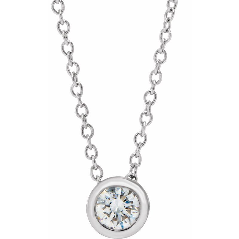 Bezel-Set Solitaire Necklace