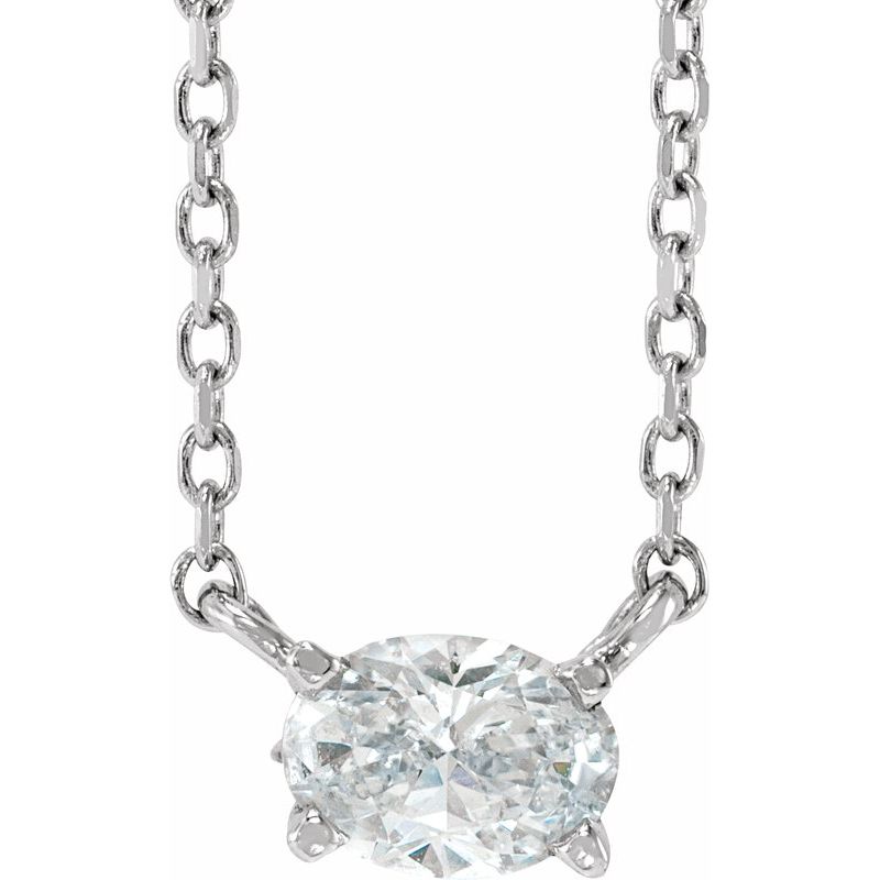 Diamond Solitaire 16-18″ Necklace