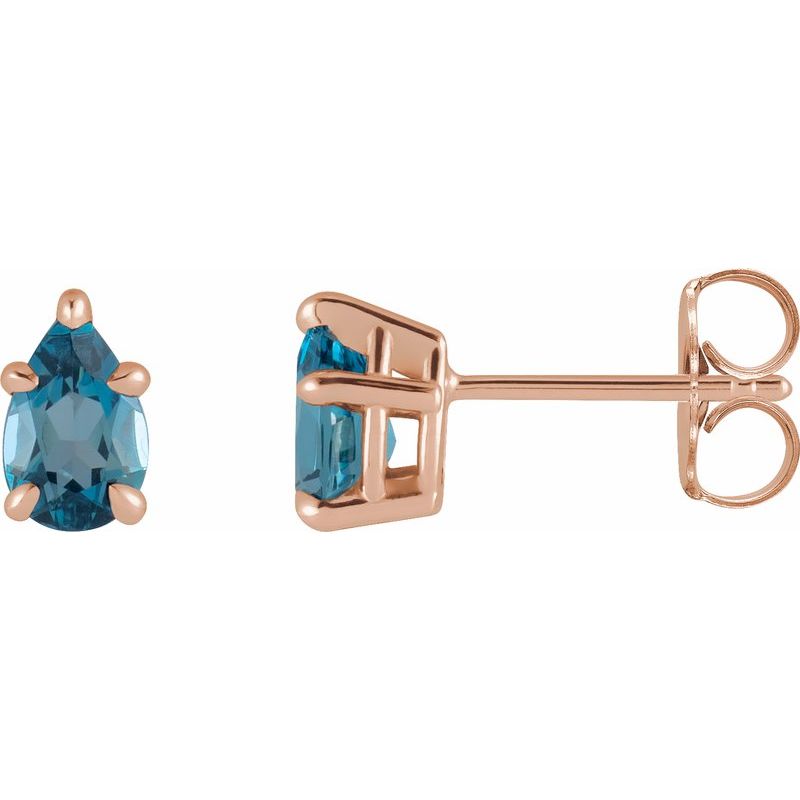 Pear 5-Prong Claw Stud Earrings