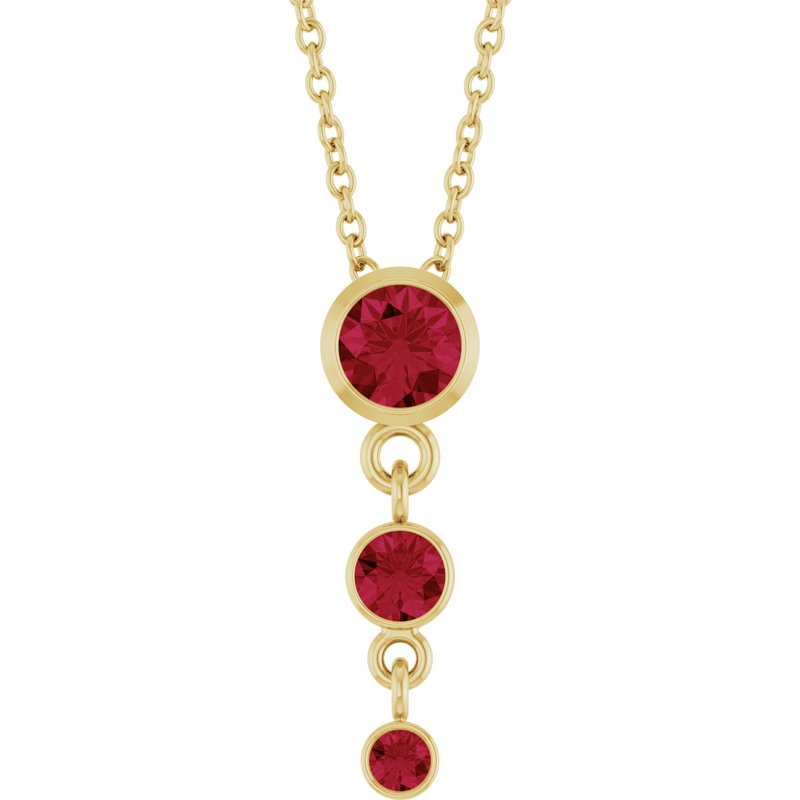 Bezel-Set Graduated Slide Necklace or Pendant