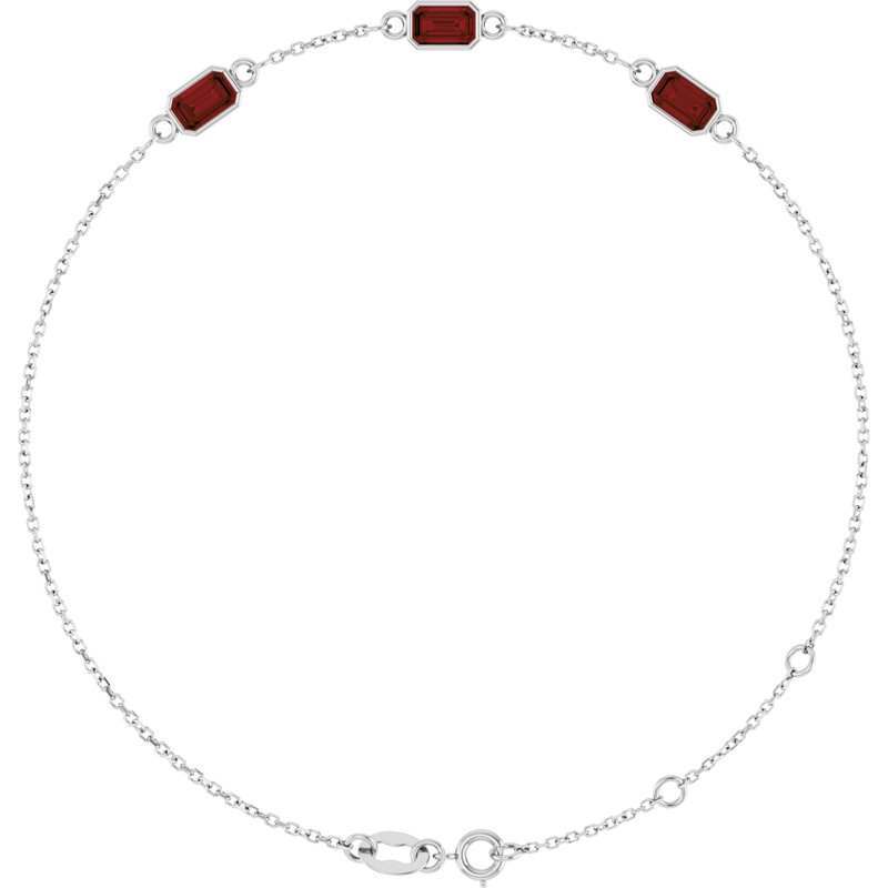 Bezel-Set Link Bracelet
