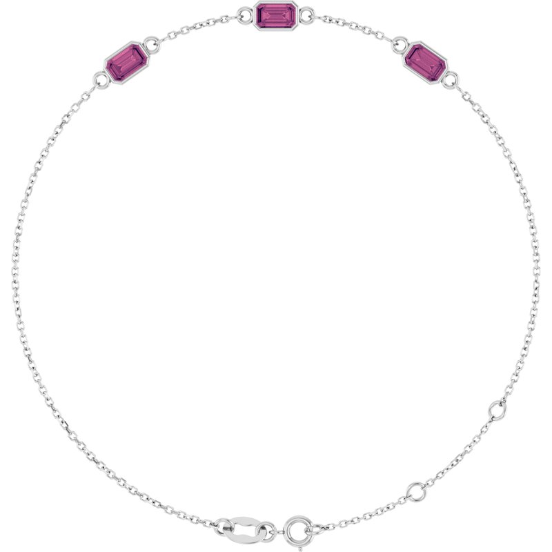 Bezel-Set Link Bracelet