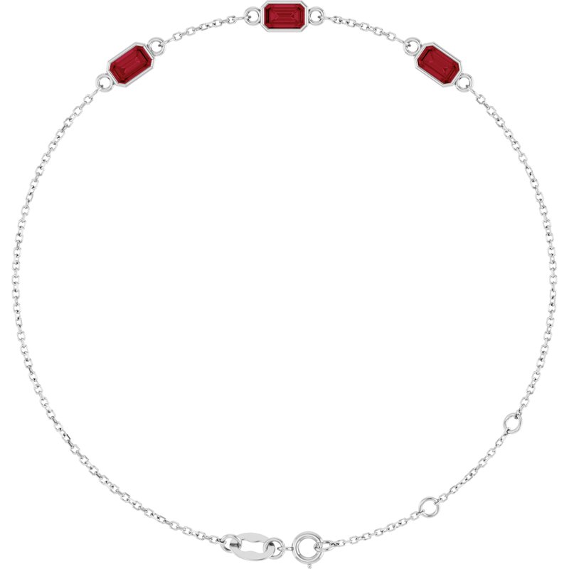 Bezel-Set Link Bracelet