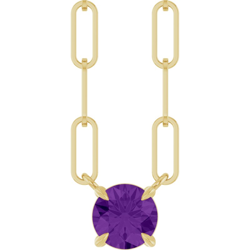 Solitaire Claw-Prong Necklace