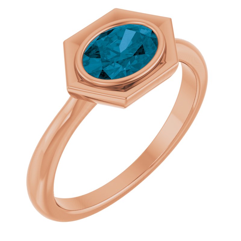 Bezel-Set Geometric Solitaire Ring