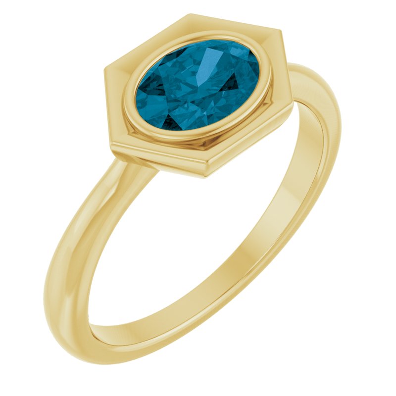 Bezel-Set Geometric Solitaire Ring