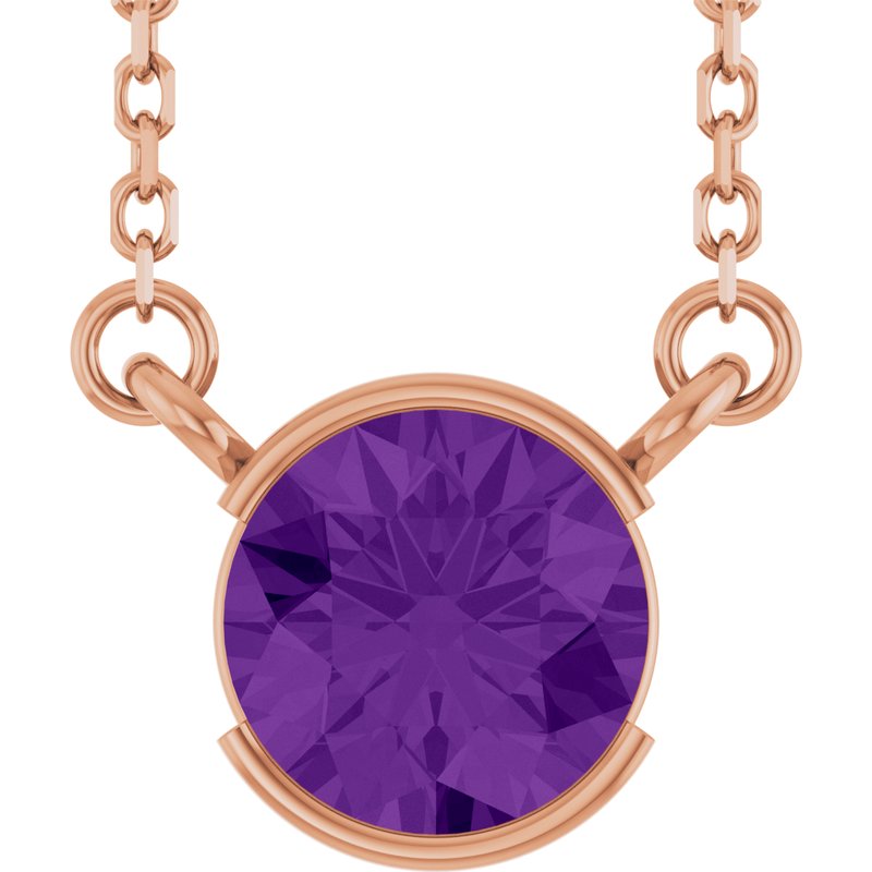Half-Bezel Solitaire Necklace or Center