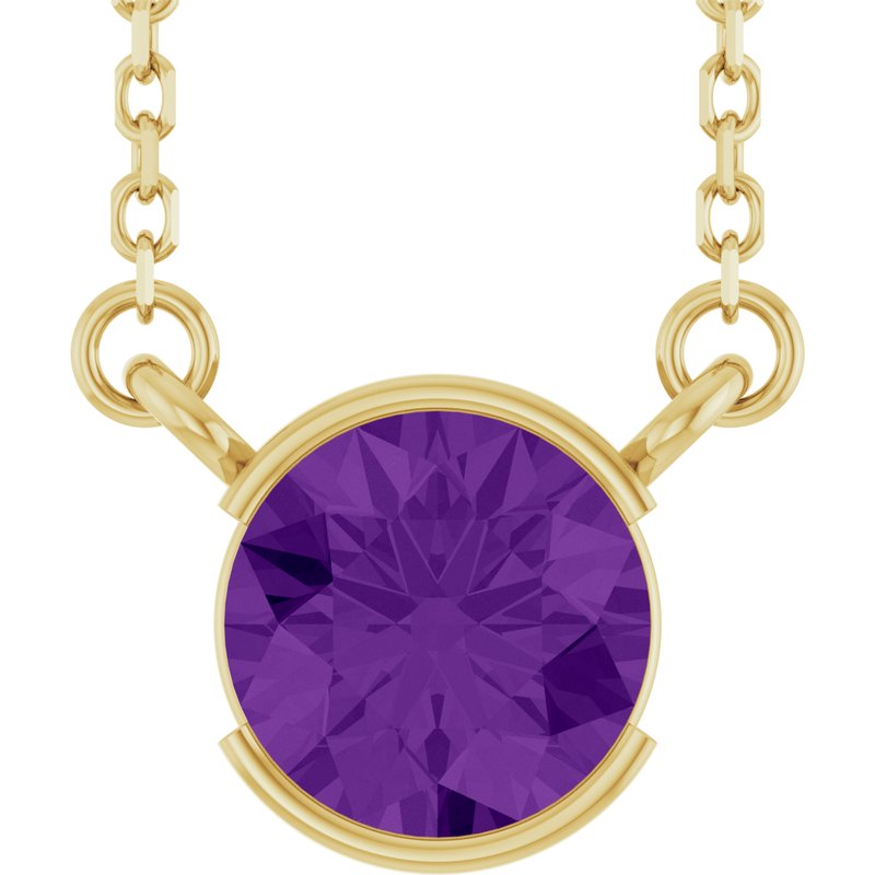 Half-Bezel Solitaire Necklace or Center