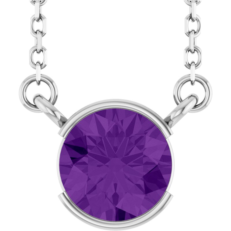 Half-Bezel Solitaire Necklace or Center