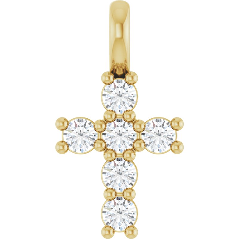 Accented Cross Pendant — Diamond