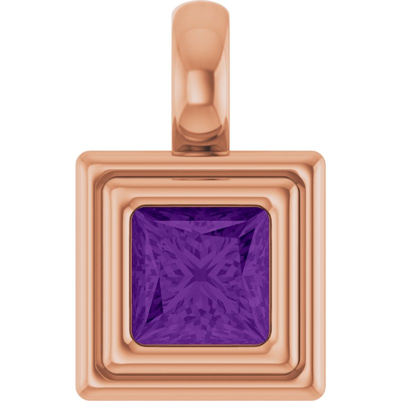 Bezel-Set Solitaire Charm/Pendant No. 2