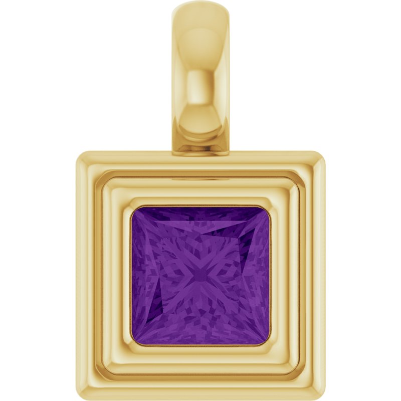 Bezel-Set Solitaire Charm/Pendant No. 2