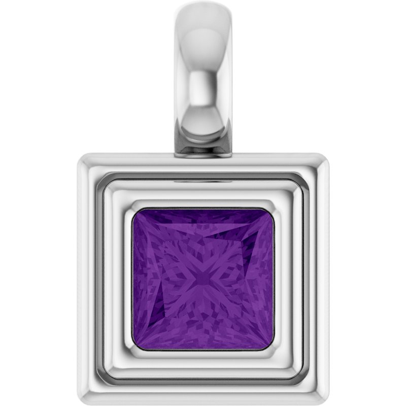 Bezel-Set Solitaire Charm/Pendant No. 2