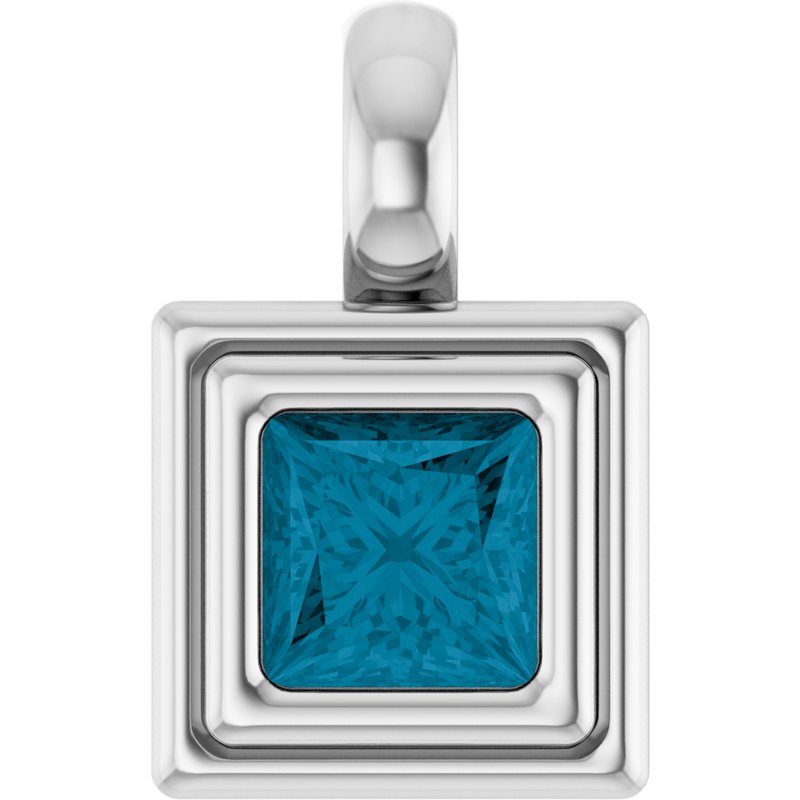 Bezel-Set Solitaire Charm/Pendant No. 2