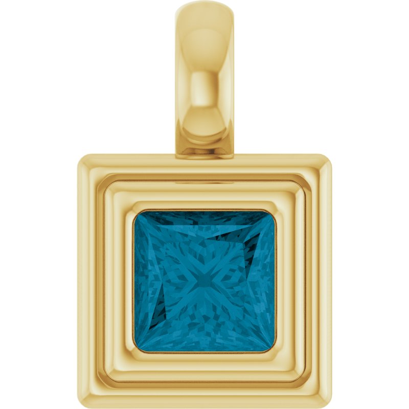 Bezel-Set Solitaire Charm/Pendant No. 2