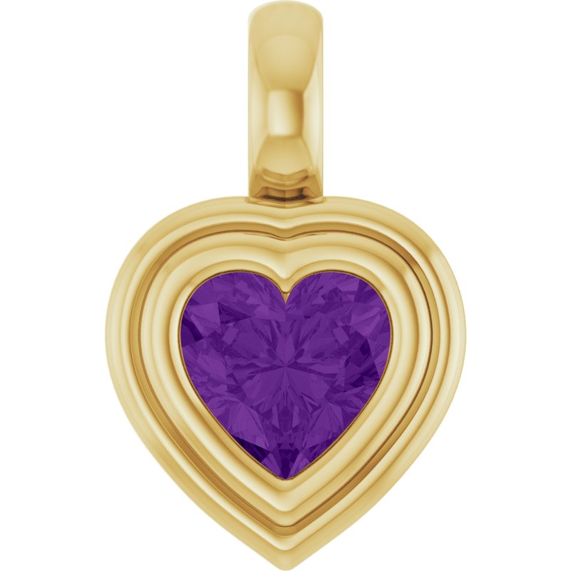 Bezel-Set Solitaire Charm/Pendant No. 2