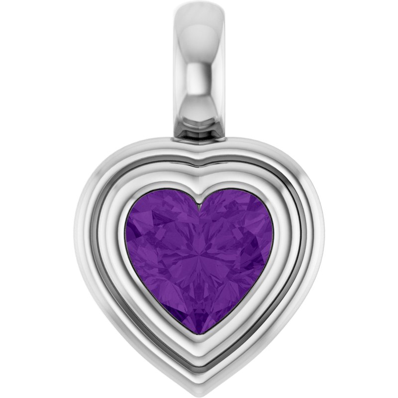 Bezel-Set Solitaire Charm/Pendant No. 2