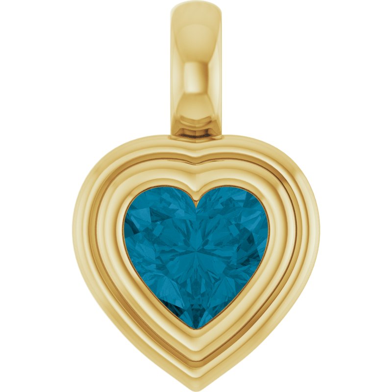Bezel-Set Solitaire Charm/Pendant No. 2