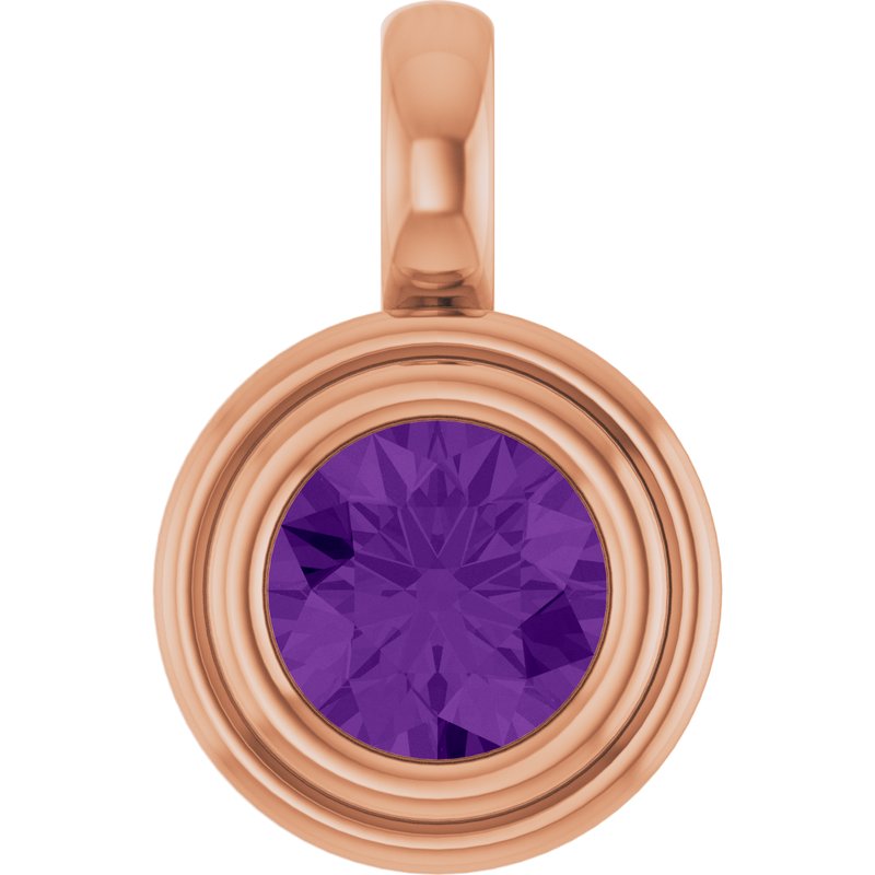 Bezel-Set Solitaire Charm/Pendant No. 2