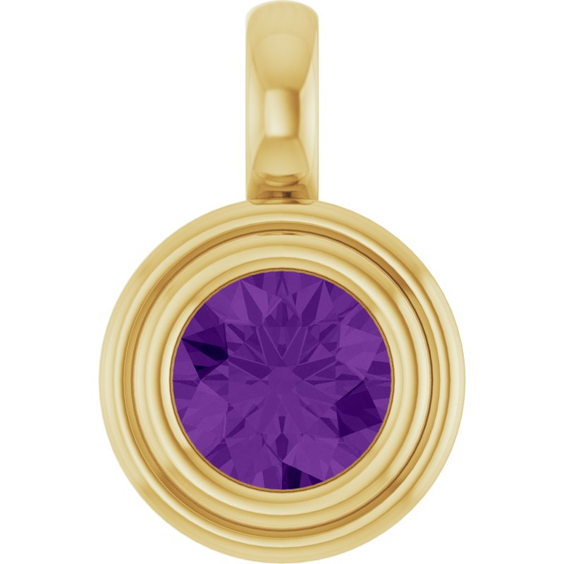 Bezel-Set Solitaire Charm/Pendant No. 2