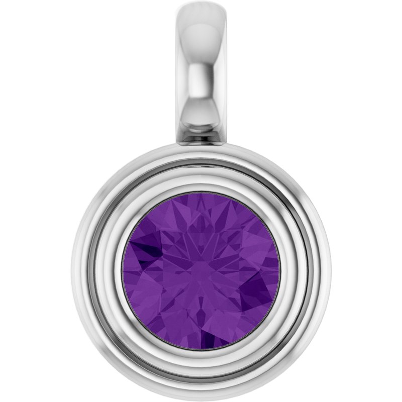 Bezel-Set Solitaire Charm/Pendant No. 2