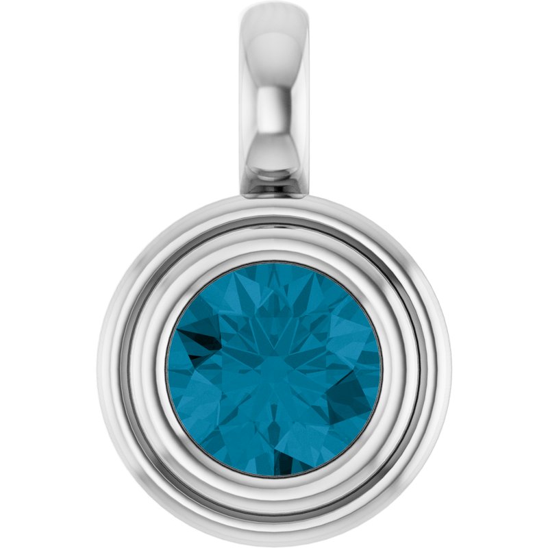 Bezel-Set Solitaire Charm/Pendant No. 2